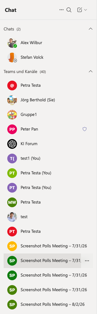 Chat-Liste