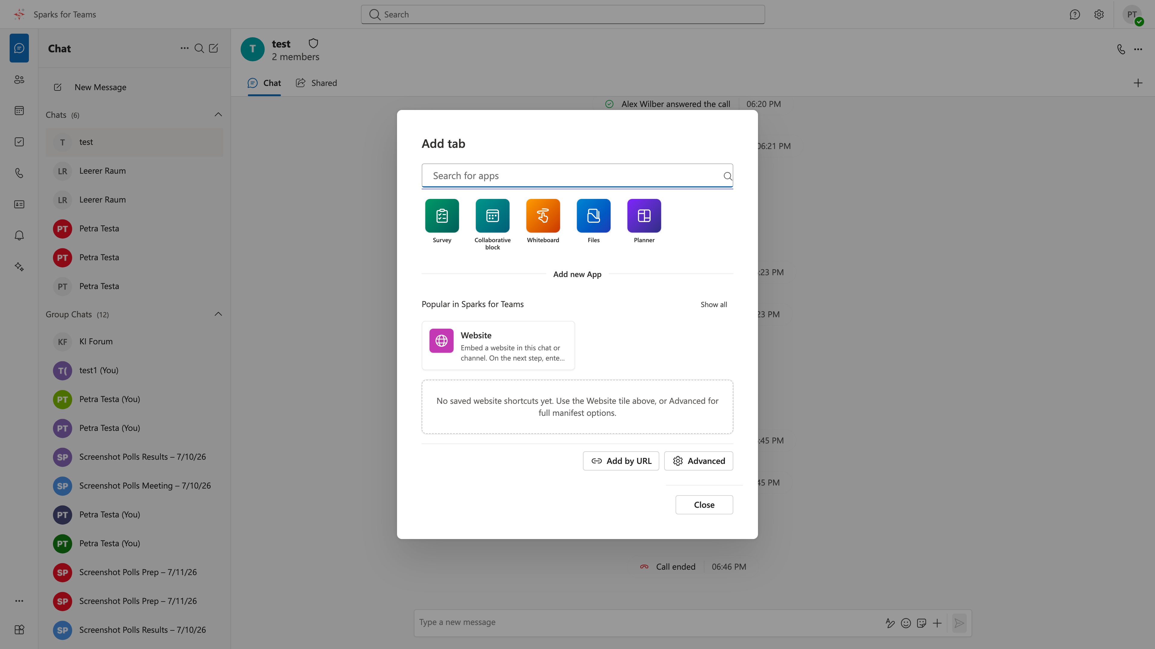 Add Tab