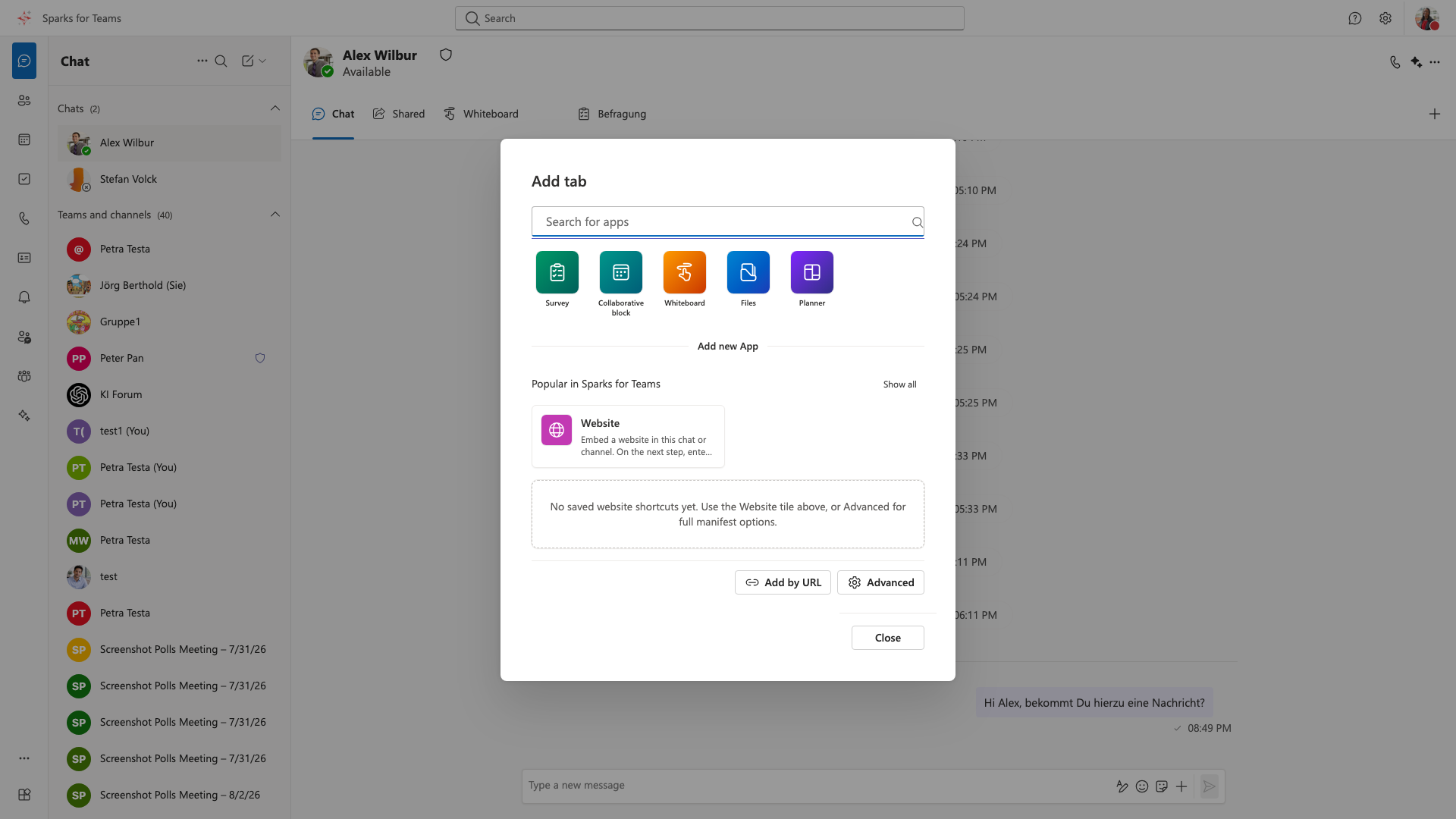 Add Tab