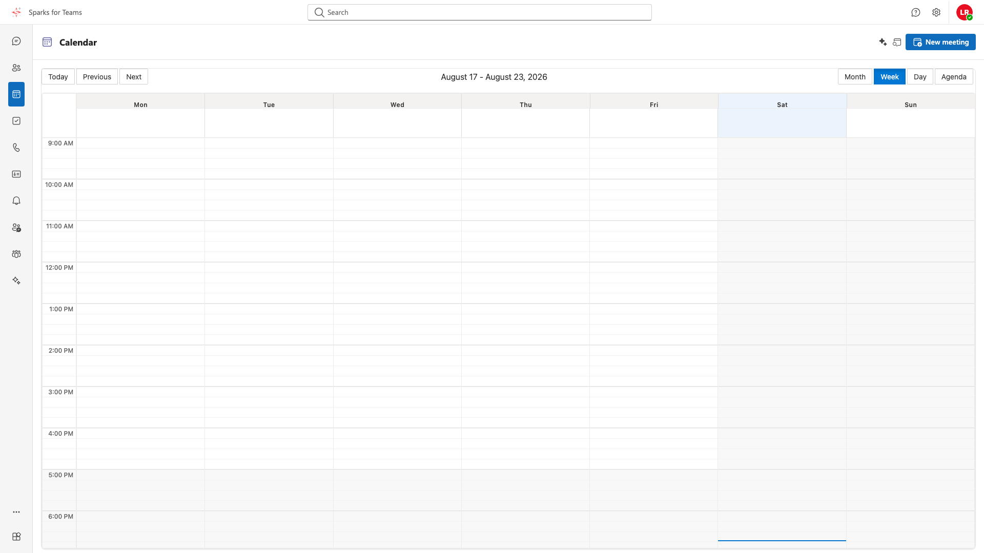 Calendar month view