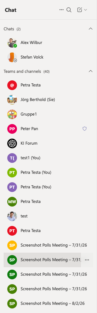 Chat list
