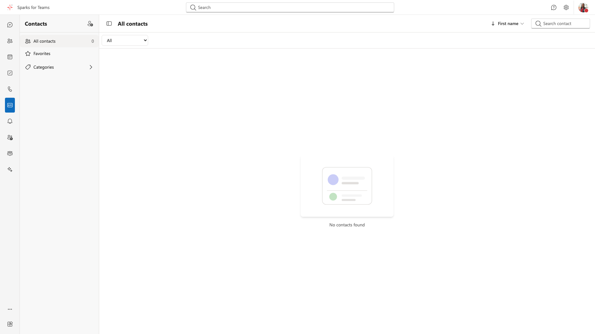 Contacts page