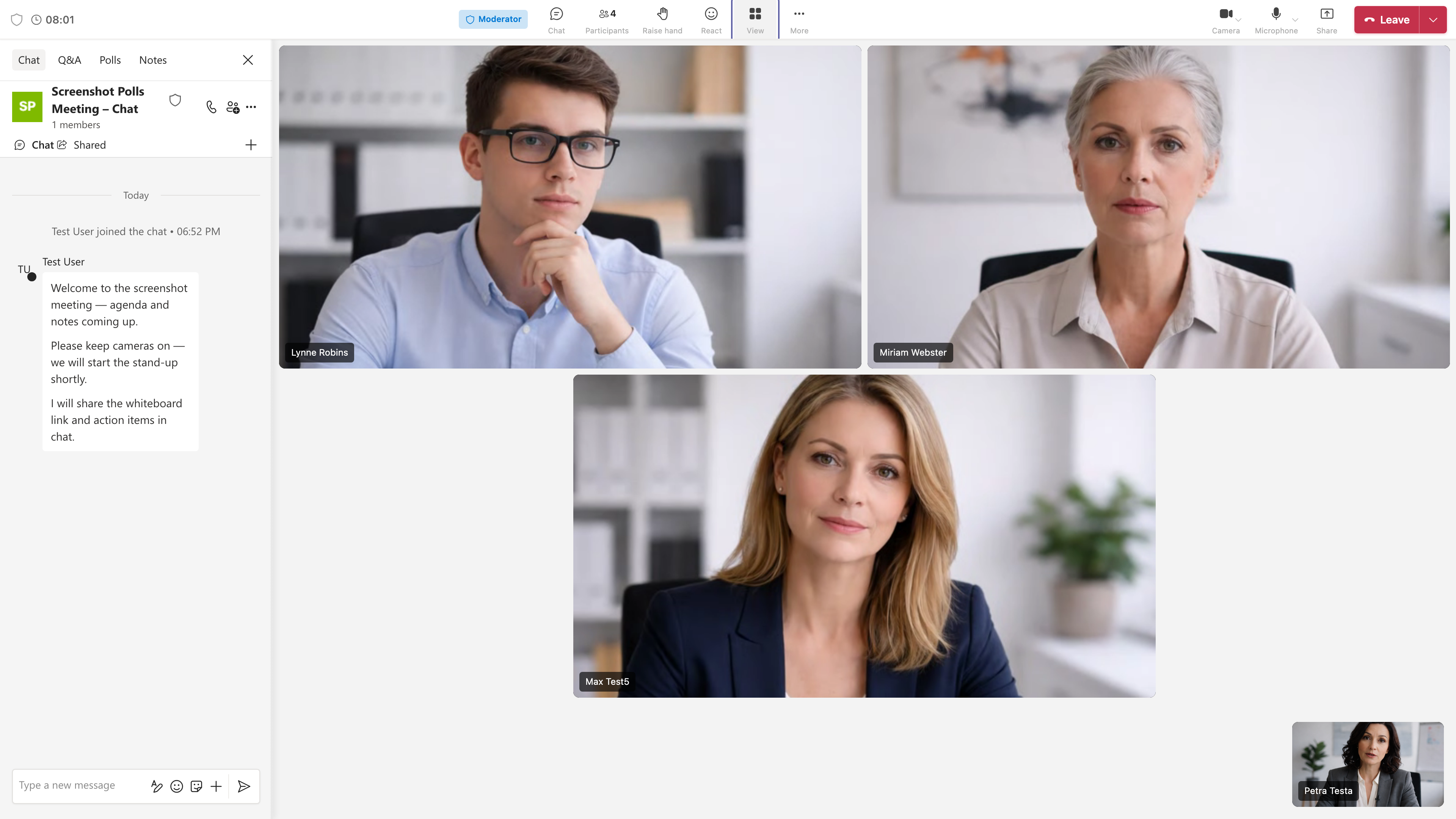 Meeting chat