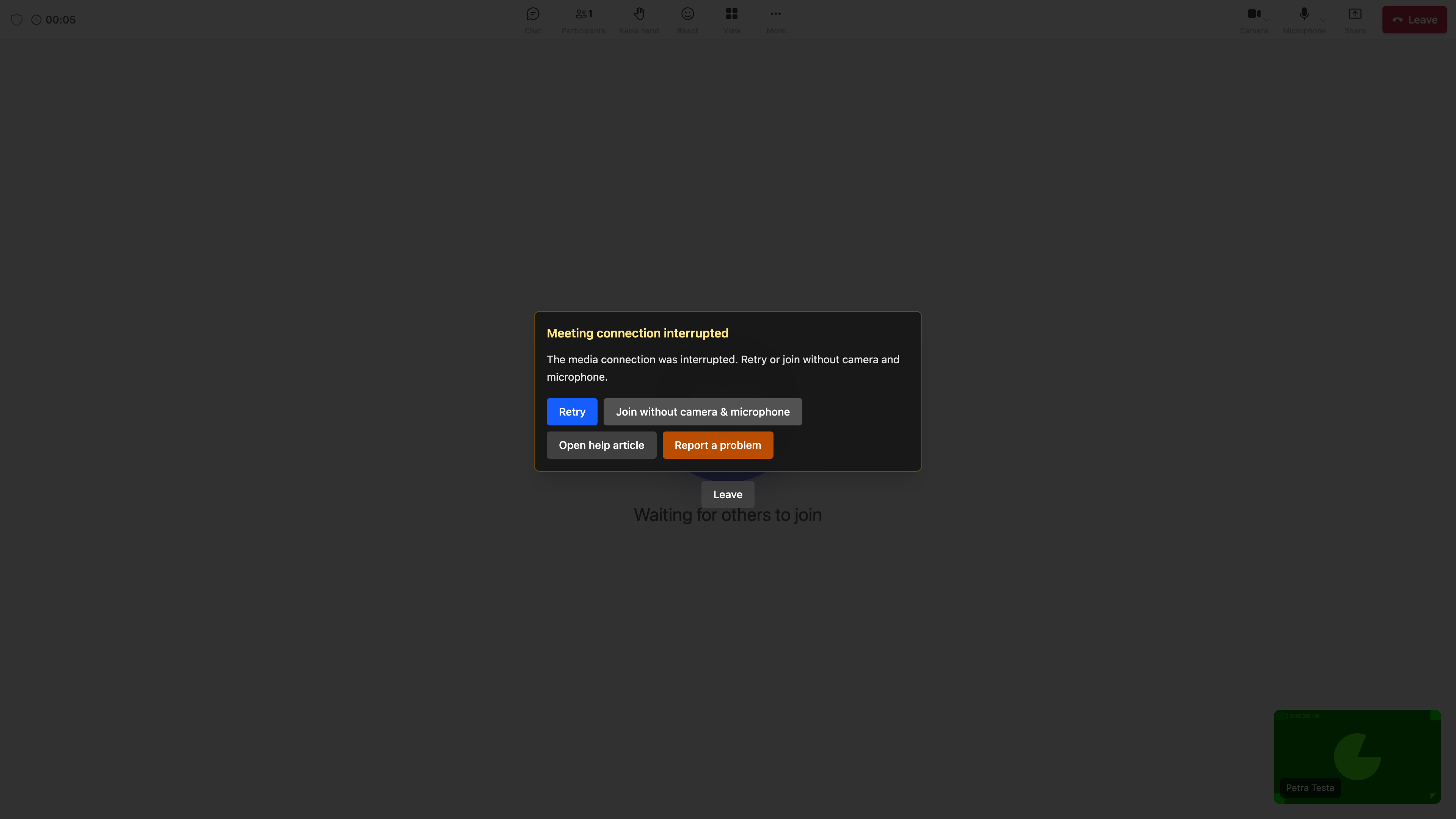 Media recovery overlay