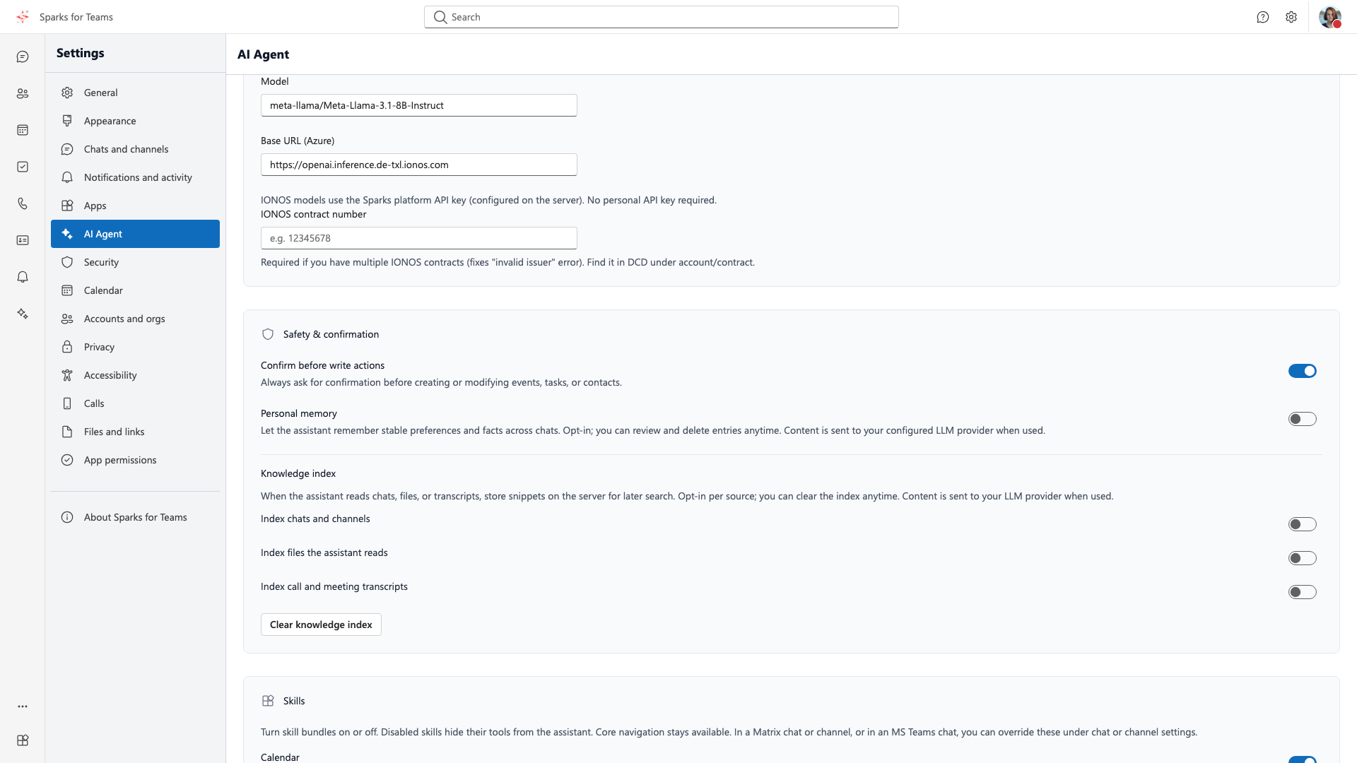 AI Assistant settings
